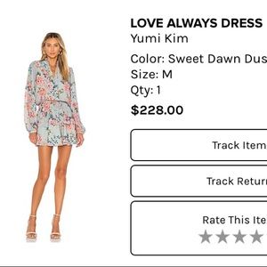 Yumi Kim dress worn once in perfect condition